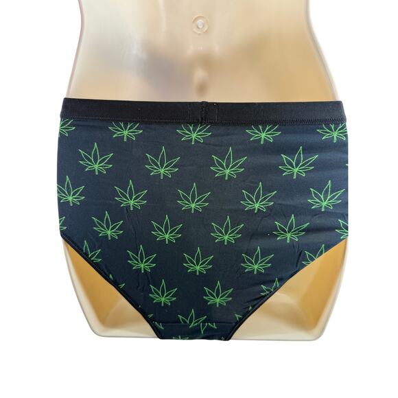 Me Undies Reefers Black Green Womens Bikini Panty Size Xlarge - Picture 4 of 6